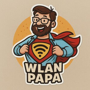 WLAN お父さんステッカー 面白い父の日ステッカー 技術ヒーローとしてのお父さん お父さんへのプレゼント 車 ノートパソコンステッカー コミック