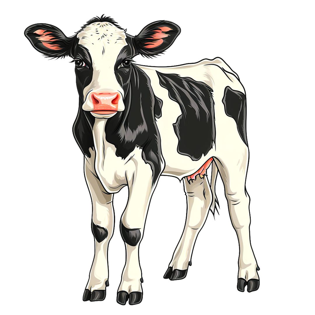 5X Cow Sticker Set, 5 Pieces, Funny Cow Car Stickers, Farm Animal Vinyl ...