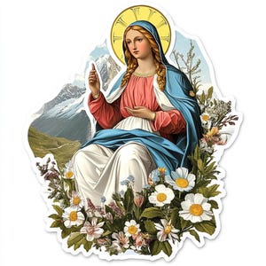 Pegatina Santísima Virgen María Vinilo Exterior Personalizable