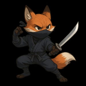 Adesivo Fox Ninja Adesivo in vinile resistente ai raggi UV per esterni realizzato con pellicola di alta qualità di Orafol Adesivo per auto Adesivo per laptop
