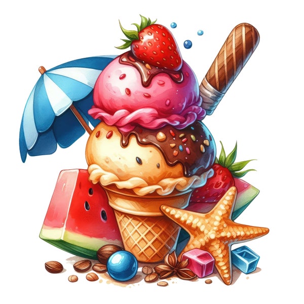 Autoaufkleber Sticker Summer Ice Cream Aufkleber Wetterfester Outdoor Vinyl