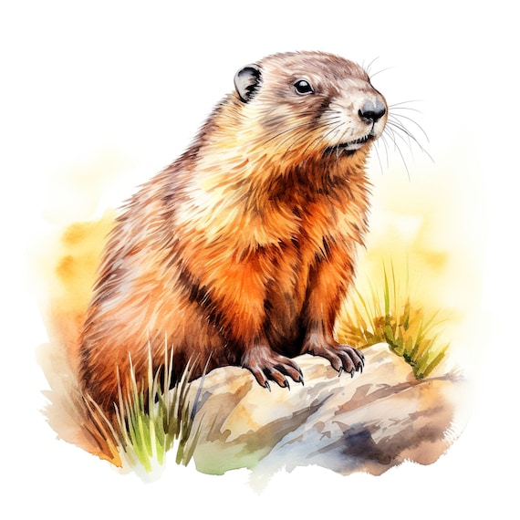 Autocollant marmotte mignon animal alpin autocollant pour fenêtre