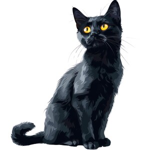 かわいい水彩画風の猫ステッカー、壁ステッカー、車ステッカー、装飾、猫好き、動物好きの方へのギフトアイデア