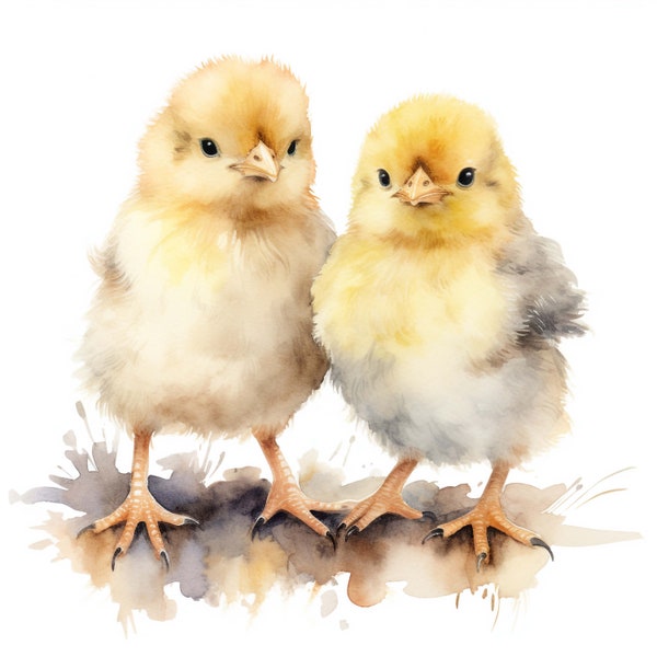 Car Decal Sticker Watercolor Baby Chicks Decal Weatherproof Outdoor Vinyl