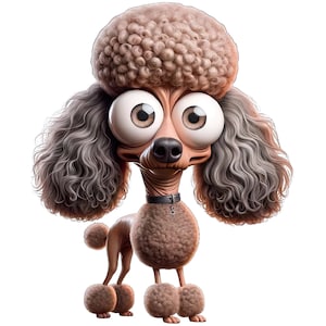 Funny Poodle Wall Decal - Cute Poodle Sticker for Dog Lovers & Home - High-Quality Animal Wall Decoration Removable