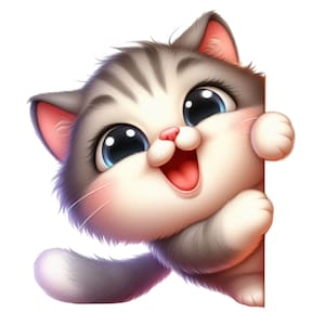 Bonita pegatina de gato de dibujos animados para coche, pegatina de pared para habitación infantil, pegatina de gatito para ventana, portátil, muebles, decoración para mascotas