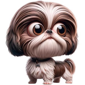 Autocollant mural Shih Tzu mignon – Petit autocollant pour chien pour la maison et les fans de Shih Tzu – Décoration murale animalière de haute qualité amovible