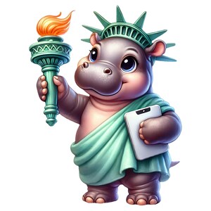 Adesivo per auto animale in piedi come una Statua della Libertà adesivo in vinile resistente alle intemperie per esterni personalizzabile