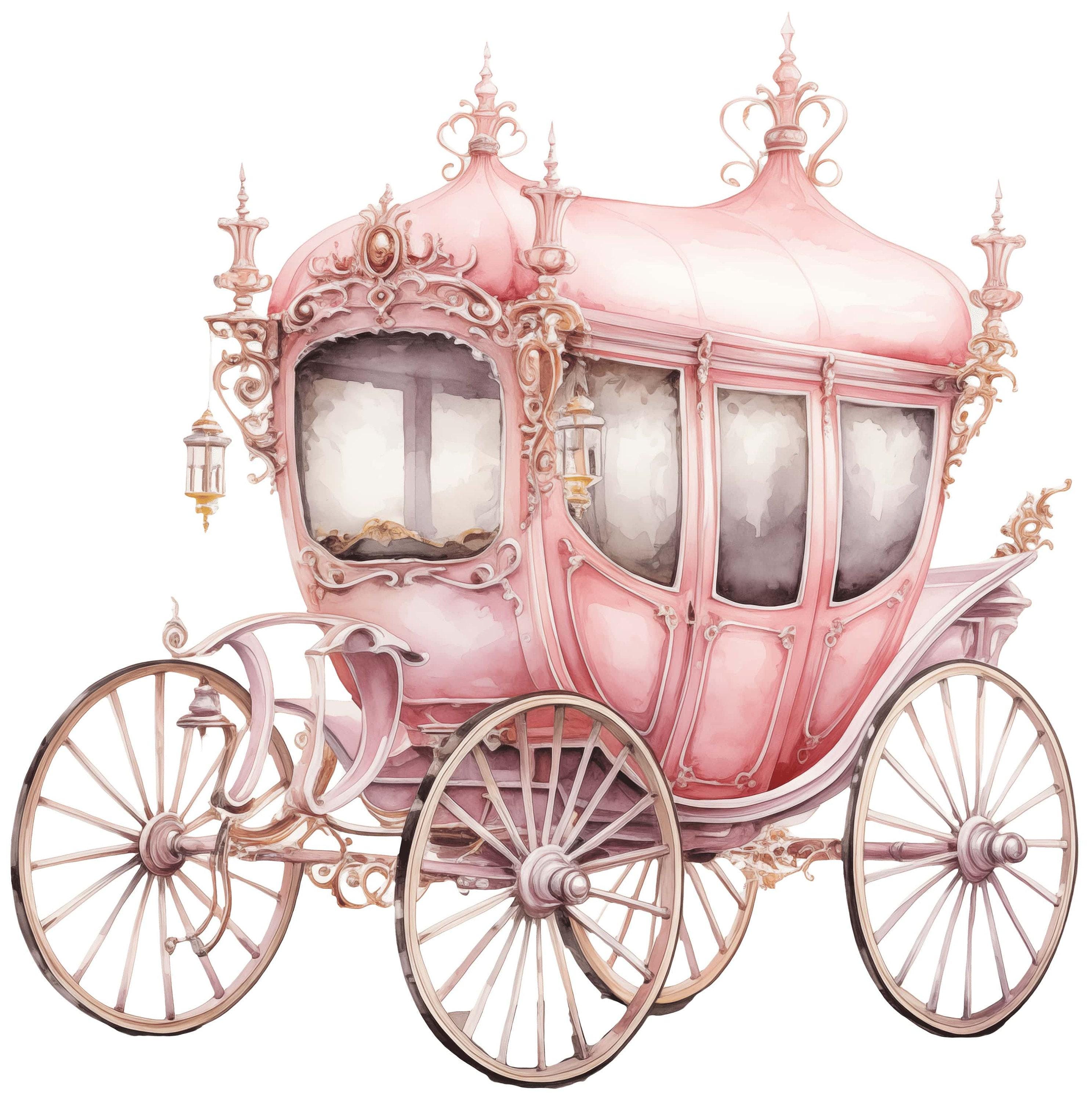Sticker Fairytale Princess Carriage Sticker Personalizable Outdoor Vinyl