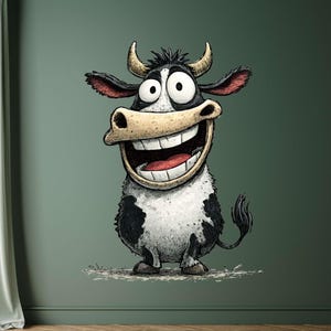 Pegatina de animal divertida y caprichosa: motivo animal original como tatuaje de pared y pegatina para coche