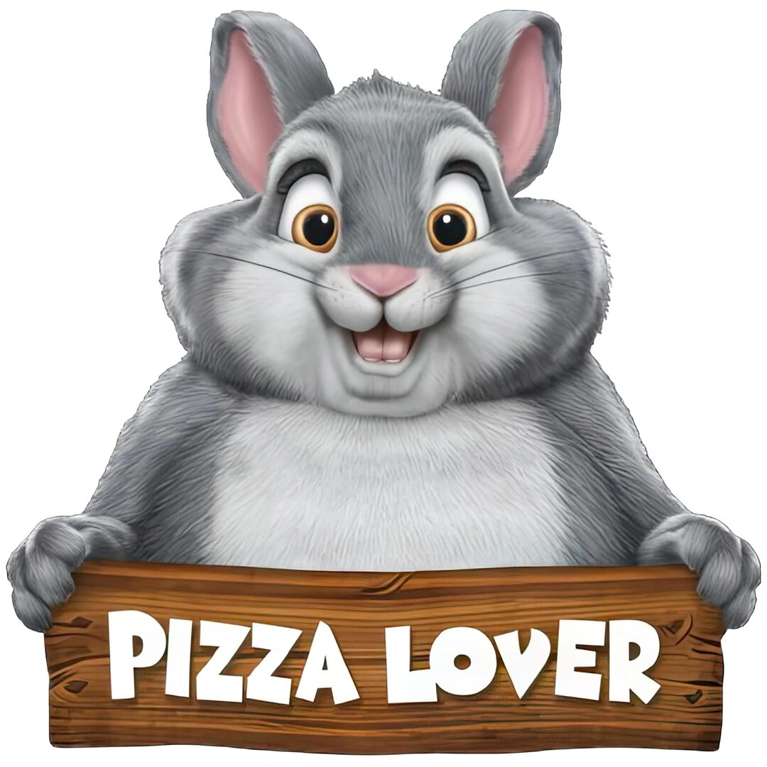 Car Sticker Pizza Lover Rabbit Sticker – Funny Animal Motif Sticker for ...