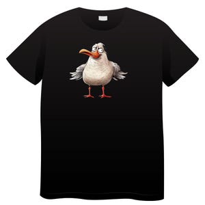 Funny Seagulls Motif Unisex T-Shirt Personalizable
