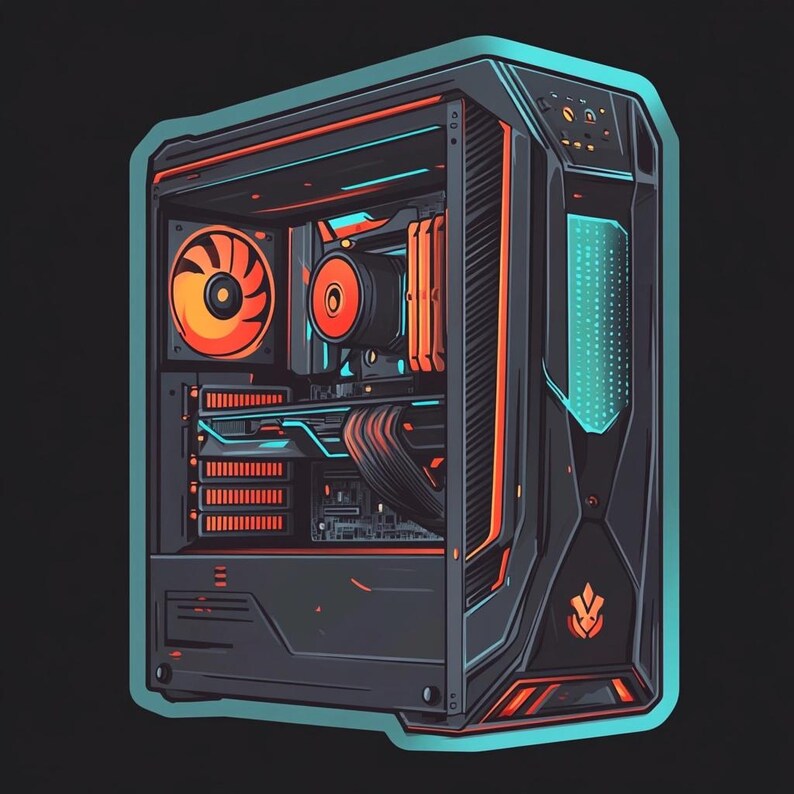 Car Sticker Gaming PC Sticker Weatherproof Outdoor Vinyl Sticker