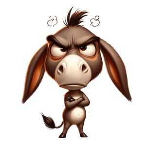 Funny Cartoon Donkey Sticker Customizable Outdoor Vinyl Sticker