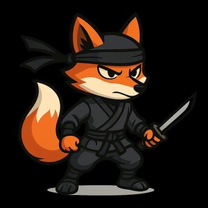 Adesivo Fox Ninja Adesivo in vinile resistente ai raggi UV per esterni realizzato con pellicola di alta qualità di Orafol Adesivo per auto Adesivo per laptop