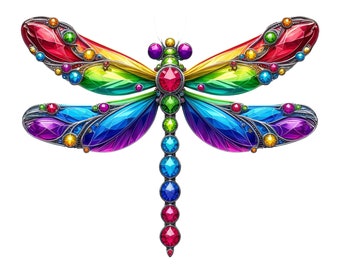 Autosticker Diamonds Dragonfly Sticker Weerbestendig Outdoor Vinyl