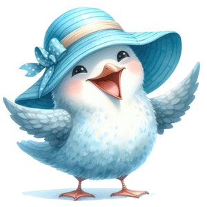 Pegatinas divertidas de gaviotas, pegatinas de pájaros humorísticos, decoración costera, gaviotas de acuarela, pegatinas de pájaros de dibujos animados, regalo de playa, pegatinas de vida marina