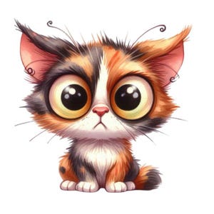 Pegatina de gato loco: un caprichoso motivo felino como tatuaje de pared y pegatina para coche.