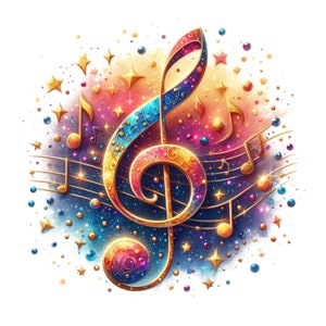 Fantasie Muzieknoten Sticker Gepersonaliseerde Buiten Vinyl Sticker