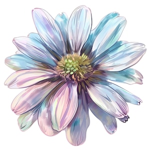 Adesivo margherita, adesivo acquerello con fiore, adesivo da parete, adesivo per auto, decorazione, regalo per gli amanti della natura, romantici e amanti dei fiori.