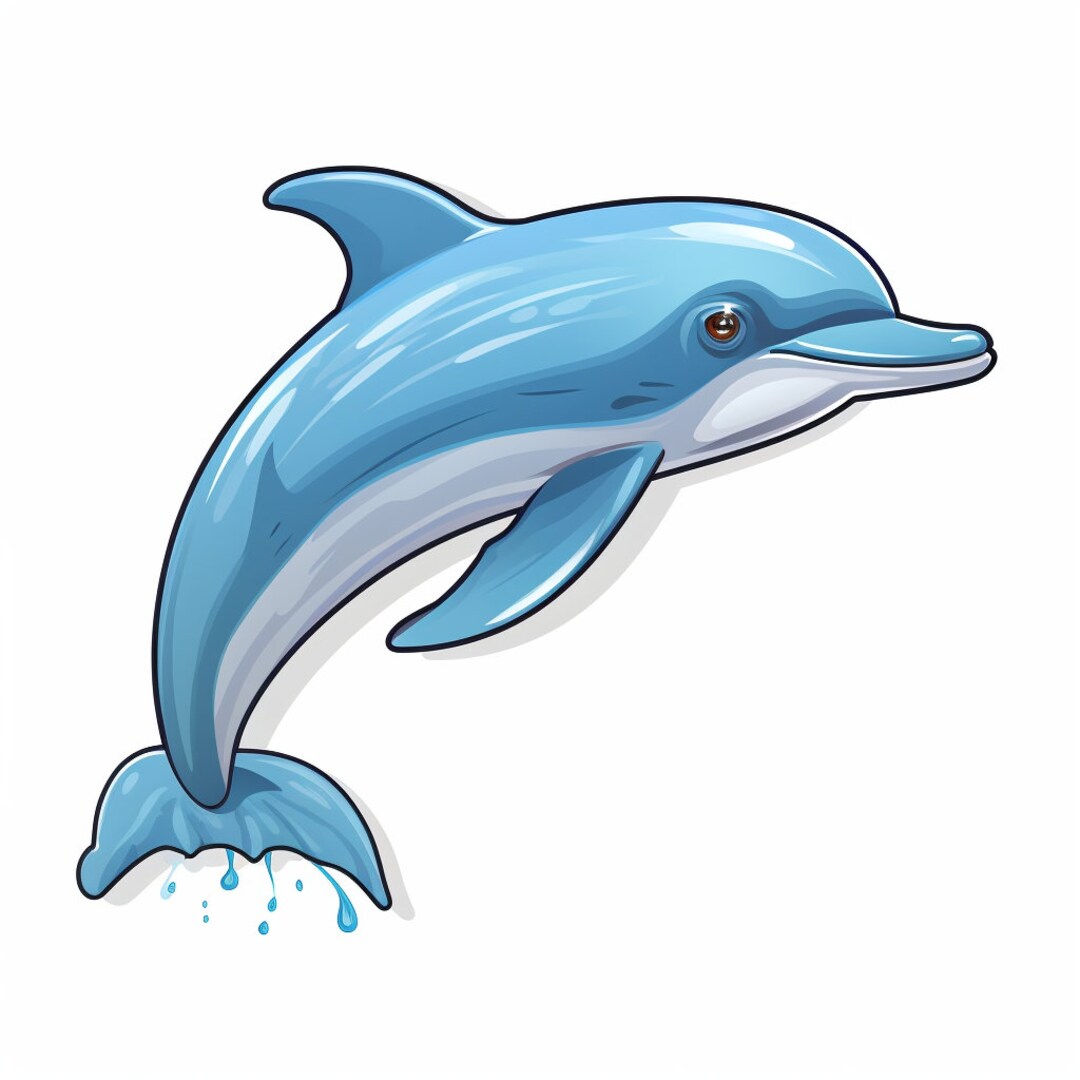 Dolphin Sticker Personalizable Outdoor Uv-resistant Vinyl Sticker Made ...