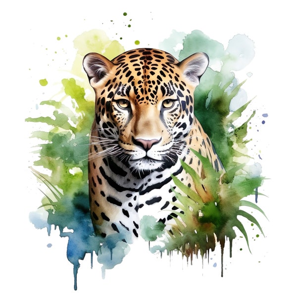 Autoaufkleber Sticker Aquarell Jaguar Aufkleber Wetterfester Outdoor Vinyl