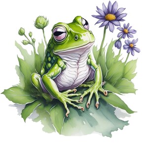 Watercolor Frog Car Sticker Funny Animal Sticker Weatherproof Vinyl Nature Motif Decoration Window Laptop Outdoor Gift Kids Adults DIY