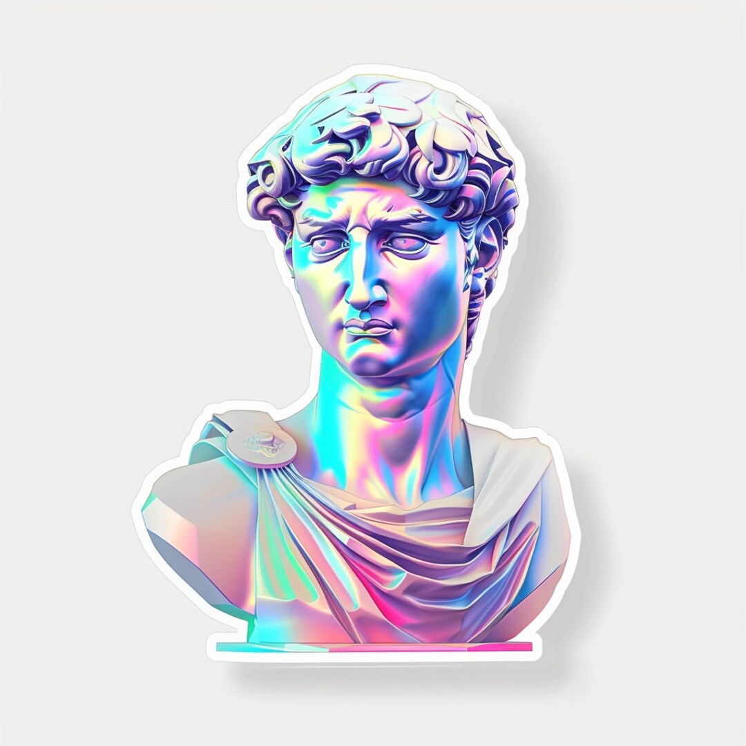 Car Sticker Holographic Greek Statue Sticker Weatherproof Outdoor Vinyl ...