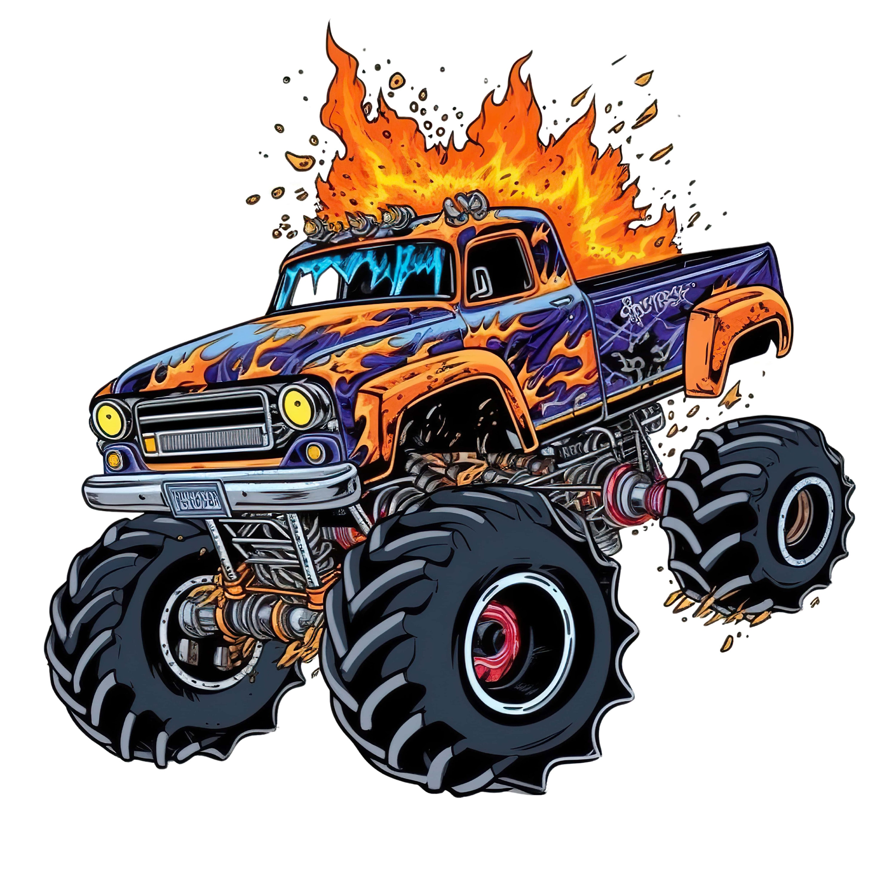 Car Sticker Monster Truck Sticker Weatherproof Outdoor Vinyl - Etsy