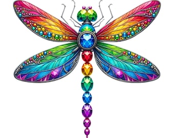 Autosticker Diamonds Dragonfly Sticker Weerbestendig Outdoor Vinyl