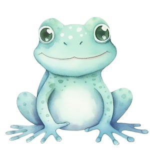 Watercolor Frog Car Sticker Funny Animal Sticker Weatherproof Vinyl Nature Motif Decoration Window Laptop Outdoor Gift Kids Adults DIY