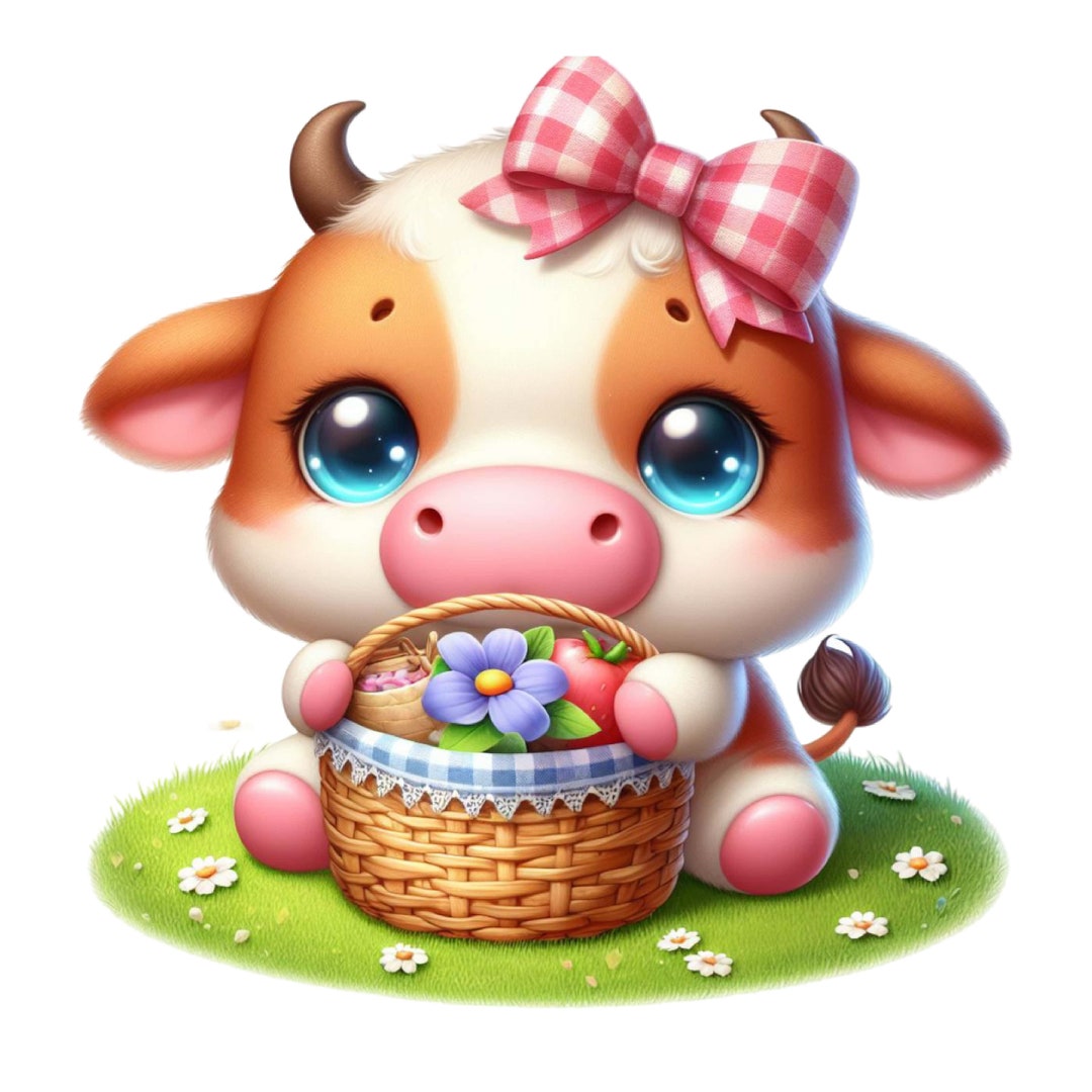 Car Sticker Watercolor Cute Cow Sticker Weatherproof Outdoor Vinyl ...