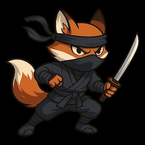 Adesivo Fox Ninja Adesivo in vinile resistente ai raggi UV per esterni realizzato con pellicola di alta qualità di Orafol Adesivo per auto Adesivo per laptop
