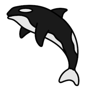Pegatina de orca de dibujos animados, pegatina de pared con motivo de orca, pegatina para coche, decoración de animales marinos, regalo para niños, amantes del océano y los animales.