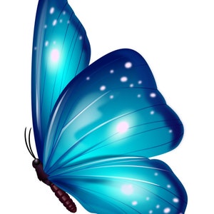 Adesivo Farfalla Blu – Adesivo Lucido per Finestra Bottiglia Laptop – Idea Regalo per gli Amanti della Natura e della Decorazione