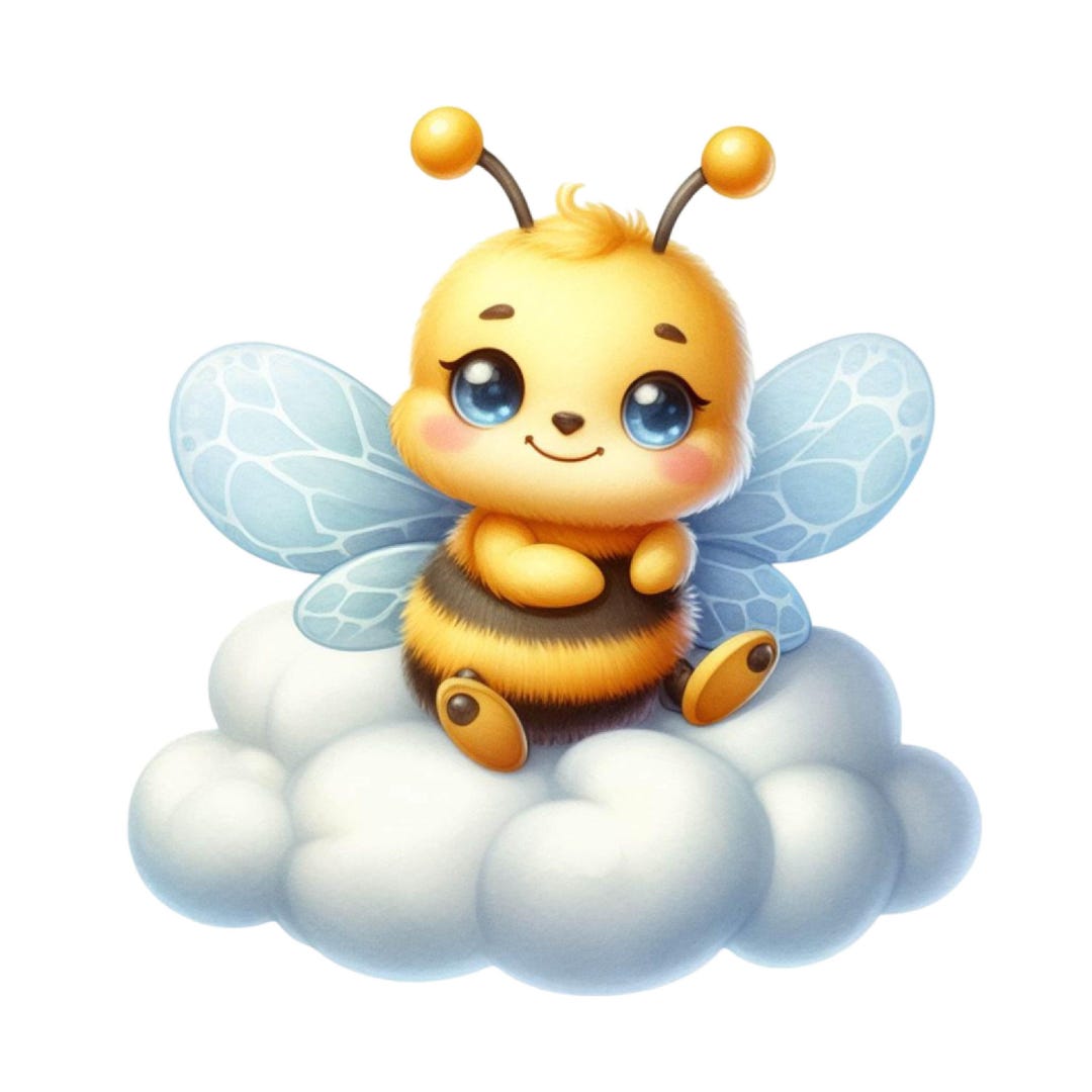 Baby Bee Sticker, Customizable Outdoor Uv-resistant Vinyl Sticker Made ...