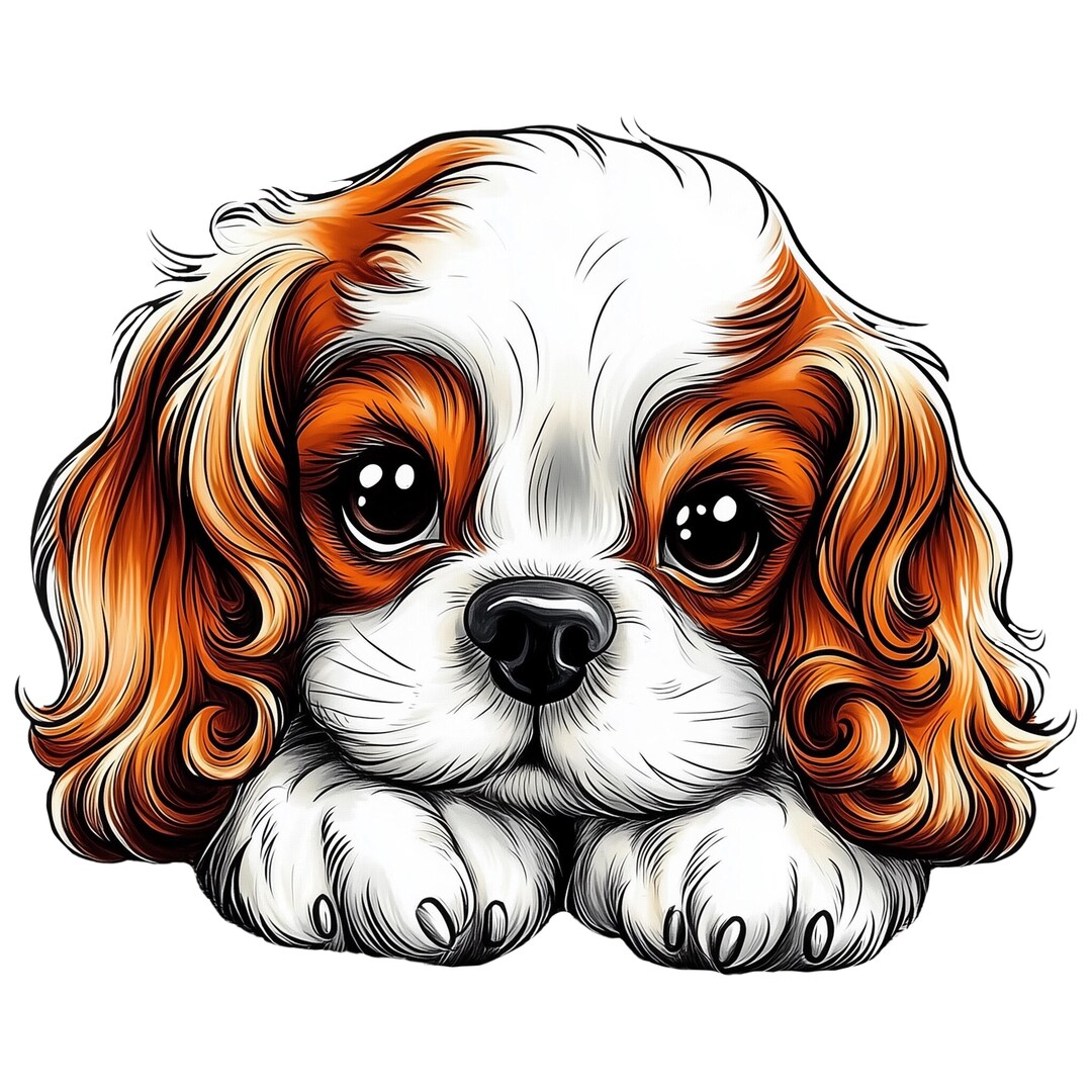 Cavalier King Charles Spaniel Dog Stickers - Cute (multipack 9 X 9 Cm ...