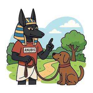 公園で犬のトレーナーをしているアヌビスのステッカー3枚セット。屋外用UV耐性ビニールステッカー。オラフォルの高品質フィルム製。車用ステッカー。
