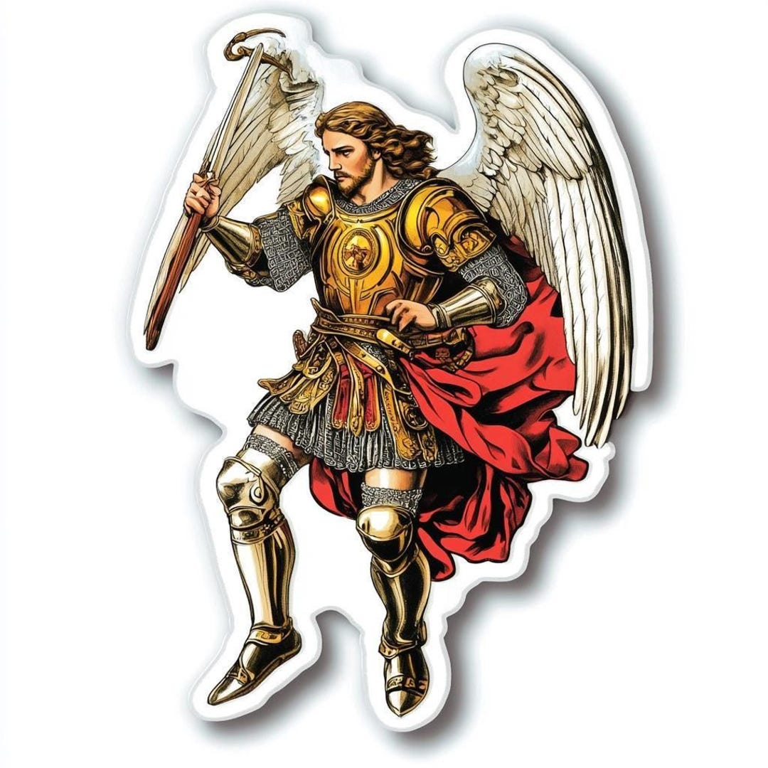 2X Car Sticker Archangel Michael Sticker Weatherproof Outdoor Vinyl ...
