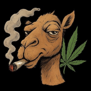 Adesivo per esterni Camel Enjoys Leisure Time, adesivo in vinile resistente ai raggi UV, realizzato con pellicola di alta qualità di Orafol, adesivo per auto, adesivo per laptop