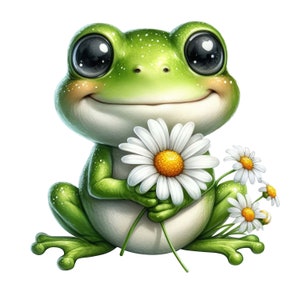 2X Söta grodklistermärken med blomma, kameleontstil, väggdekaler, bilklistermärke, rolig djurdekoration, present till barn och naturälskare