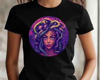 Medusa Pixel Art Premium Women's T-shirt, Cotton, High-quality