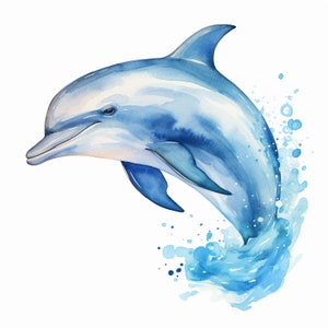 Watercolor Dolphin Sticker Personalizable Outdoor Vinyl Sticker