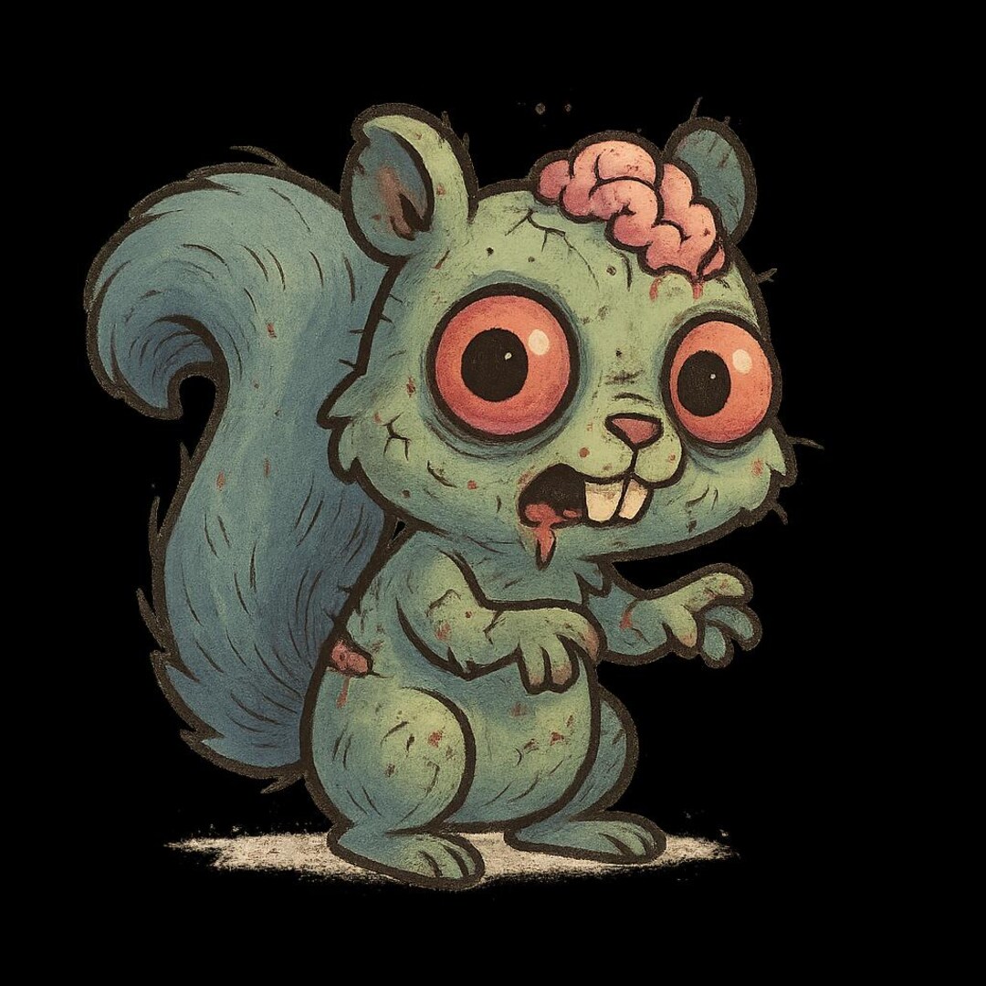 Zombie Squirrel Sticker Outdoor Uv-resistant Vinyl Sticker Made of High ...