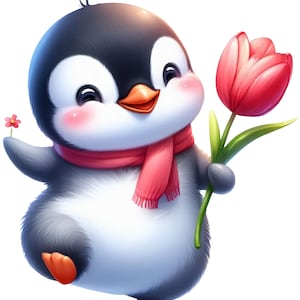 Autoaufkleber  Niedliche Tiere und Tulpen Aufkleber Wetterfester Outdoor Vinyl Sticker Personalisierbar