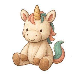 Adesivo di peluche a forma di unicorno, simpatico peluche a forma di fumetto, per laptop, auto e camper, regalo per bambini, appassionati di fantasy e amanti degli unicorni.