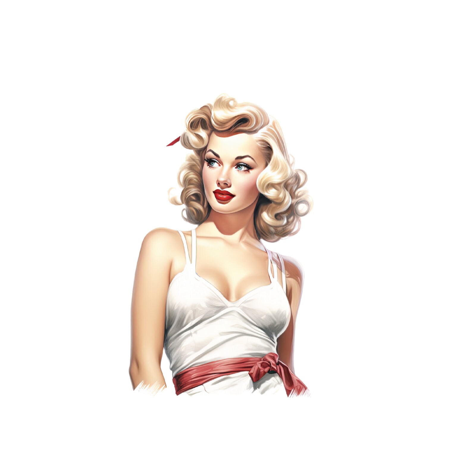 Vintage Style Pin Up Girl Sticker P55 Pinup Girl Sticker