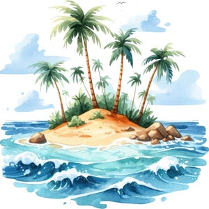 View of the blue beach car sticker dreamlike sea view sticker for car window laptop holiday decoration sticker for motorhome fans