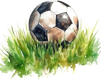 Watercolor Football Stickers, Car Stickers, Wall Decals, Sports Decor, Boys' Room, Children's Room, Ball Stickers, Football Fan Gift Idea