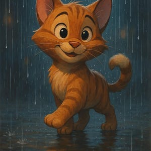Cute cat sticker cartoon rain funny sweet animal motif car sticker wall sticker gift for cat lovers children